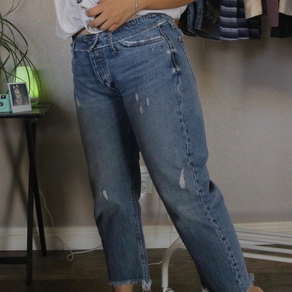Zara medium wash denim